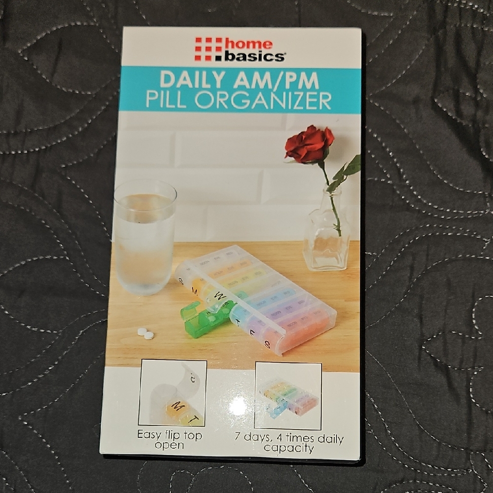 Home Basics Daily AM/PM Pill Organizer